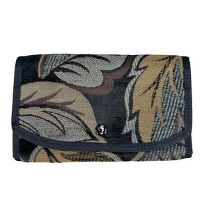 Danny K Beverly Hills Tapestry Leaf Wallet Crossbody Organizer Made in USA